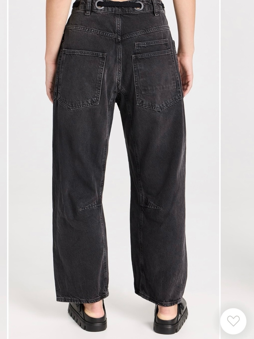 Free People We The Free Moxie Low Slung Jeans Wide Leg Barrel Leg Black Size 27 - Picture 3 of 6